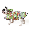 Pu mascota impermeable Pet Dog Rain Coat Poncho